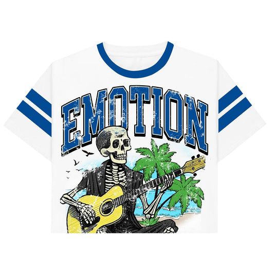 MIXED EMOTION "Guitar" Cropped Tee (Guitar tee)