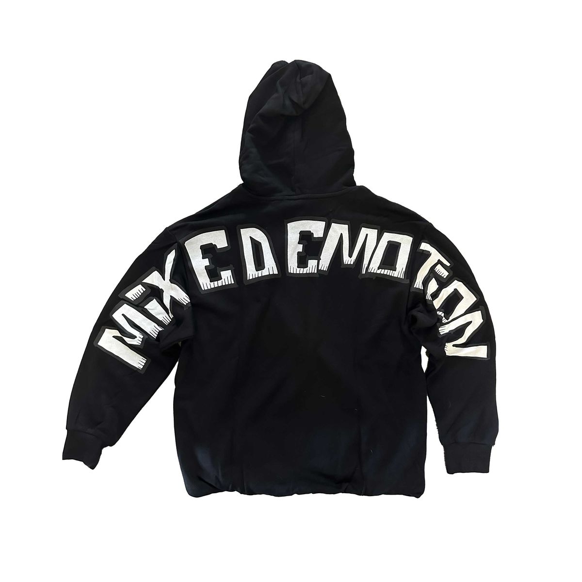 MIXED EMOTION Black 'Monster' Cropped Hoodie (Black-monster-cropped-hoodie)
