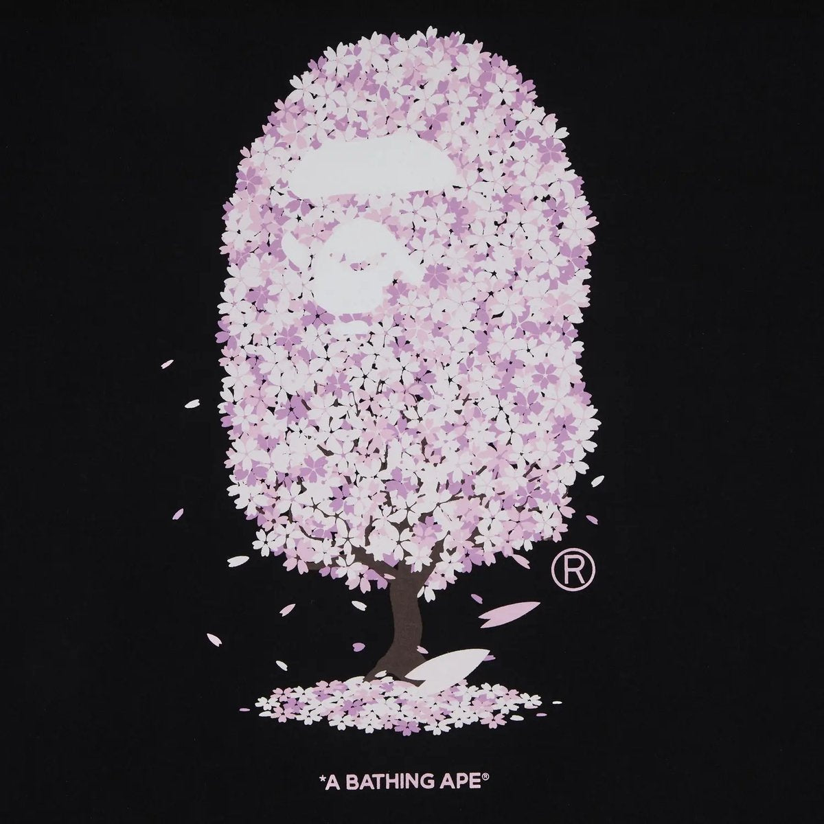 BATHING APE SAKURA TEE BLACK