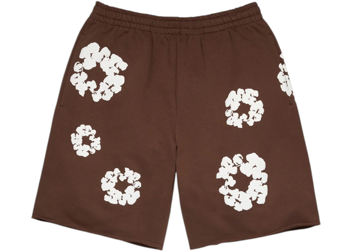 Denim Tears Cotton Wreath Sweatshorts Dark Brown
