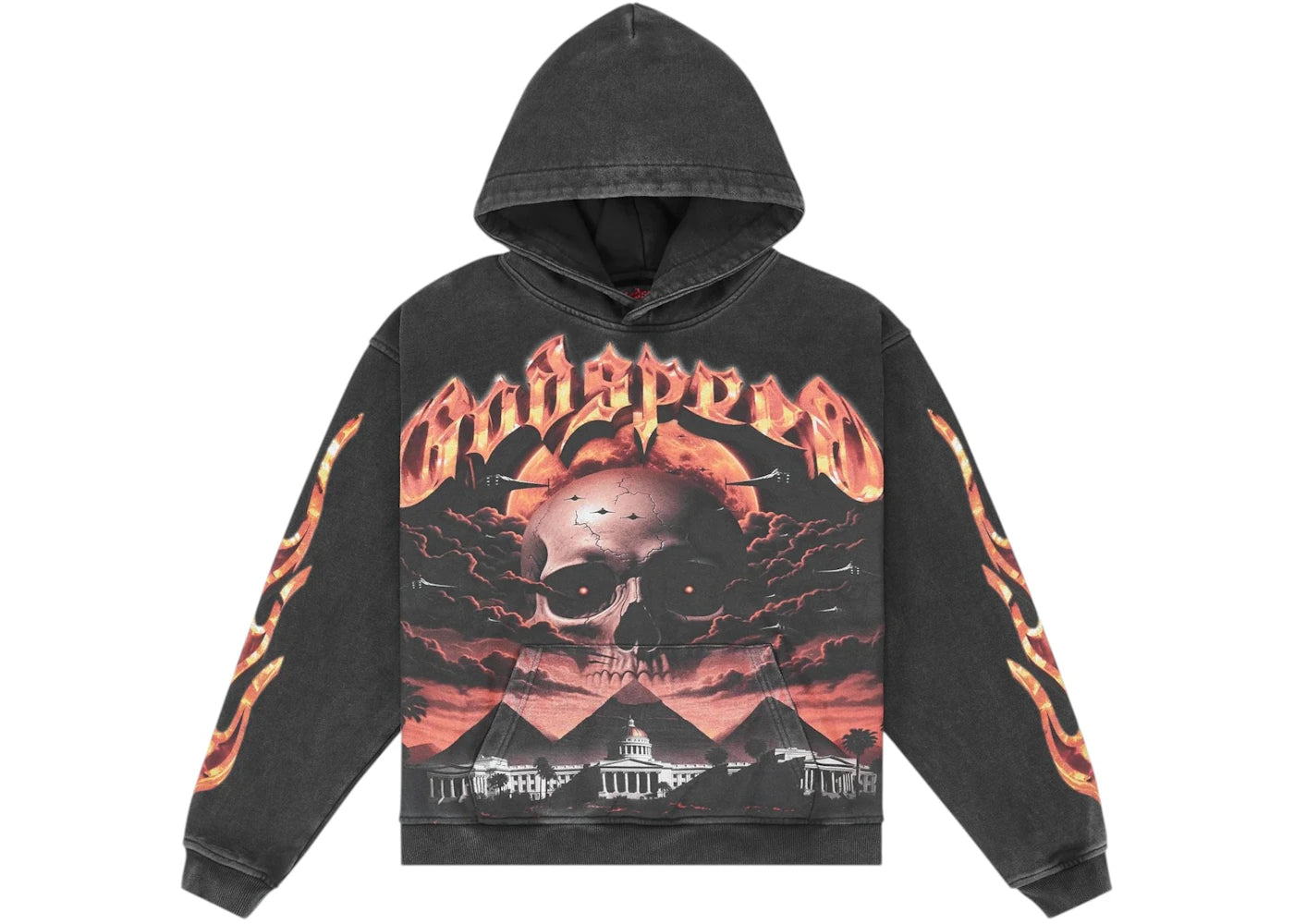 Godspeed Echoes Of Empires Hoodie Black Wash
