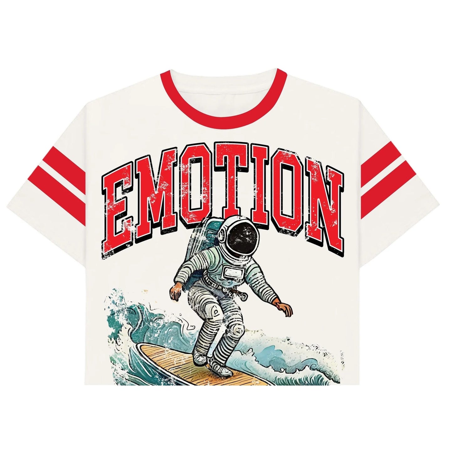 Mixed Emotion Beach Cropped Tee