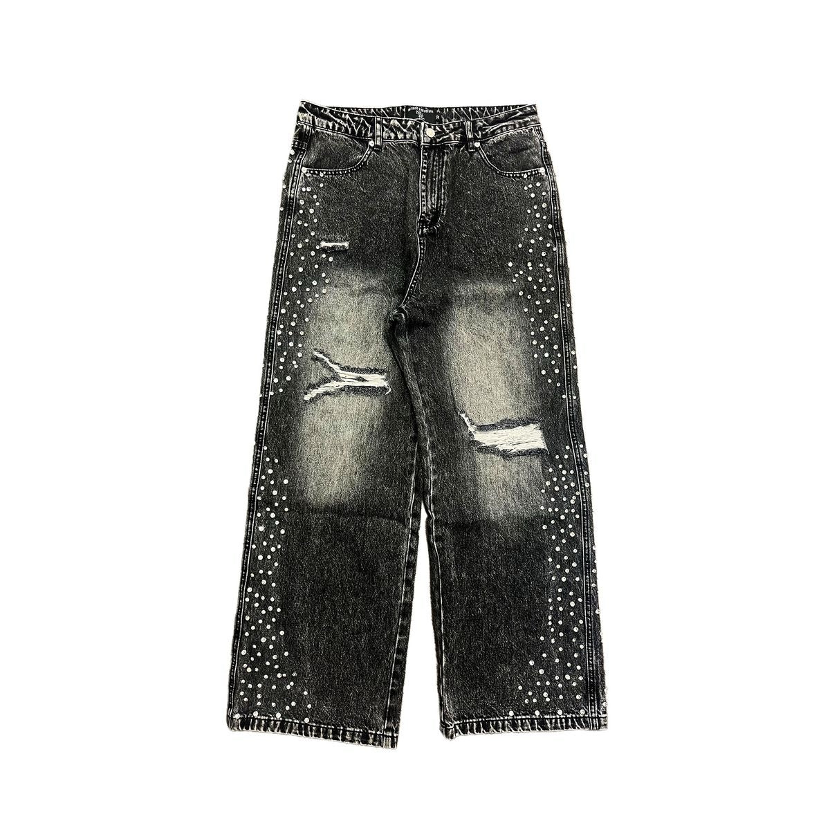 Mixed EmotionGrey ‘Stone’ Baggy Jeans