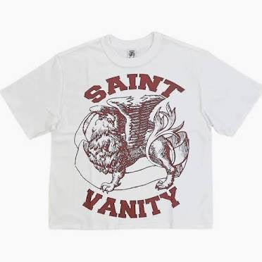 Saint Vanity Griffin Tee White/Burgundy