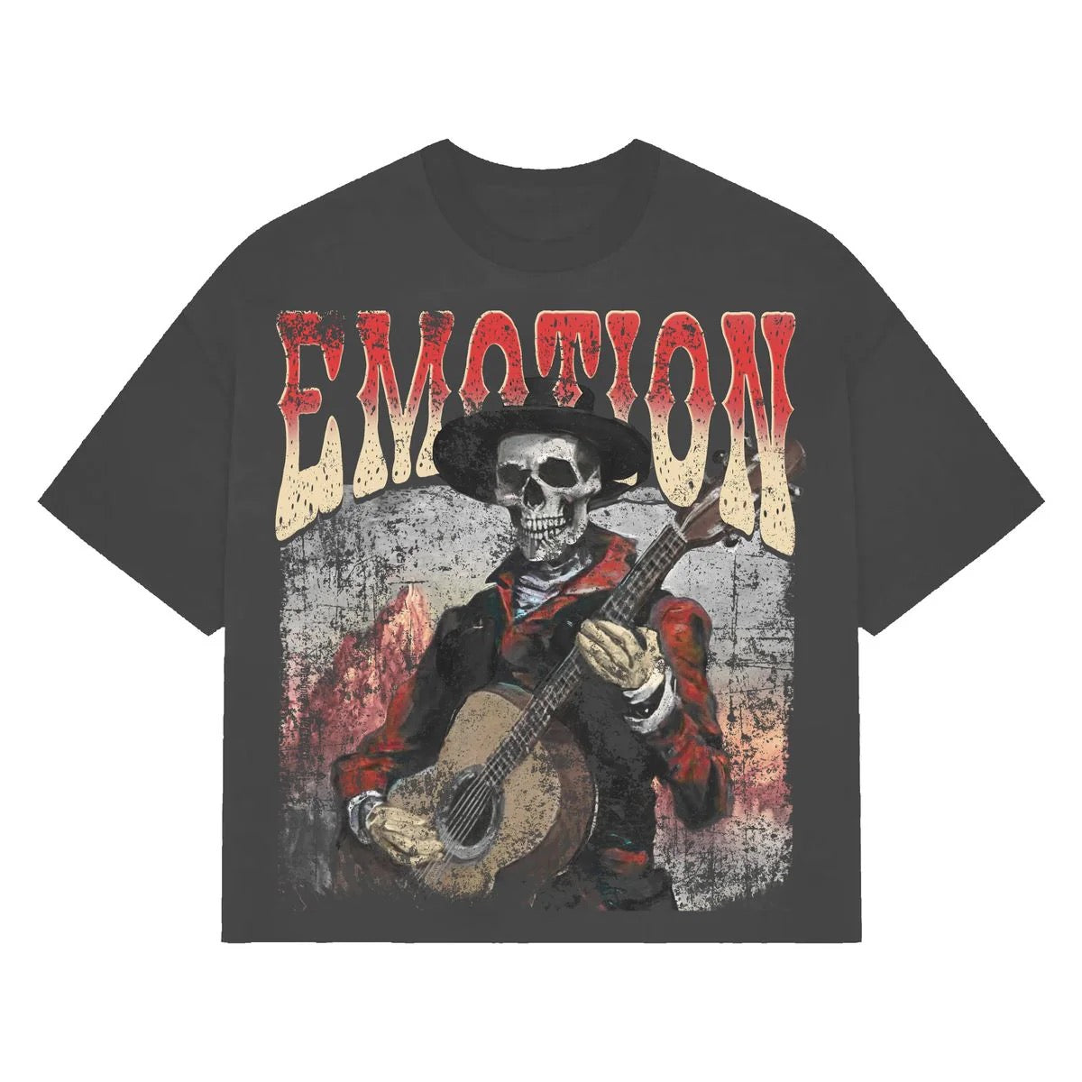 MIXED EMOTION GREY SKELETON GUITAR
