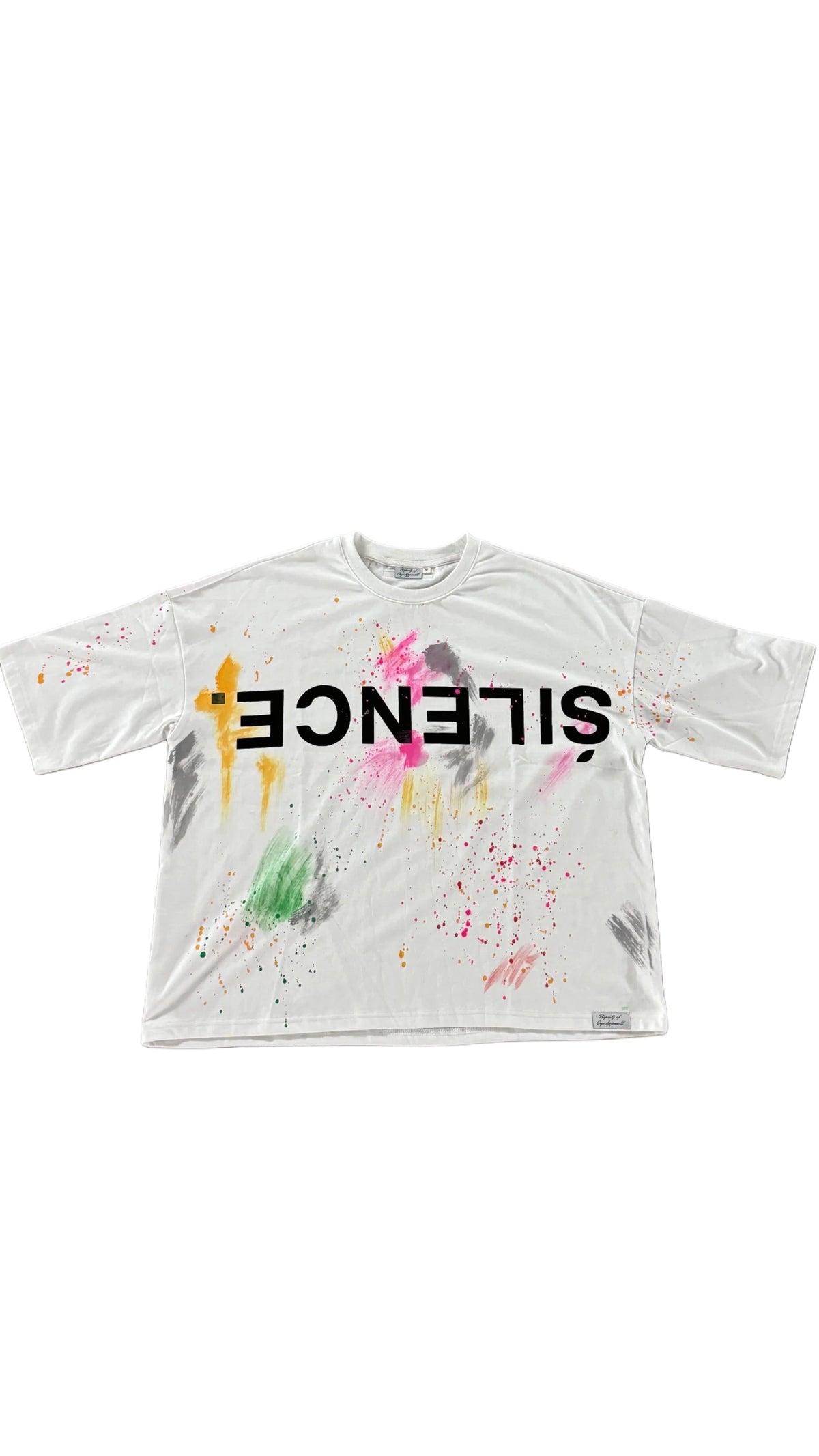 ONYX PAINT SILENCE TEE IN WHITE