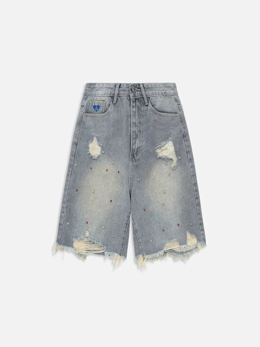 Aelfric Eden Rhinestone Application Jorts