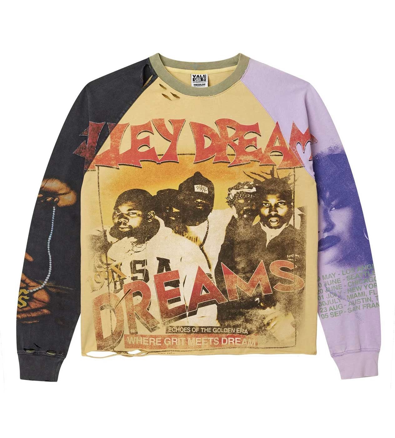 VALE FOREVER CHAMBERS CHOP N SCREW L/S TEE YELLOW