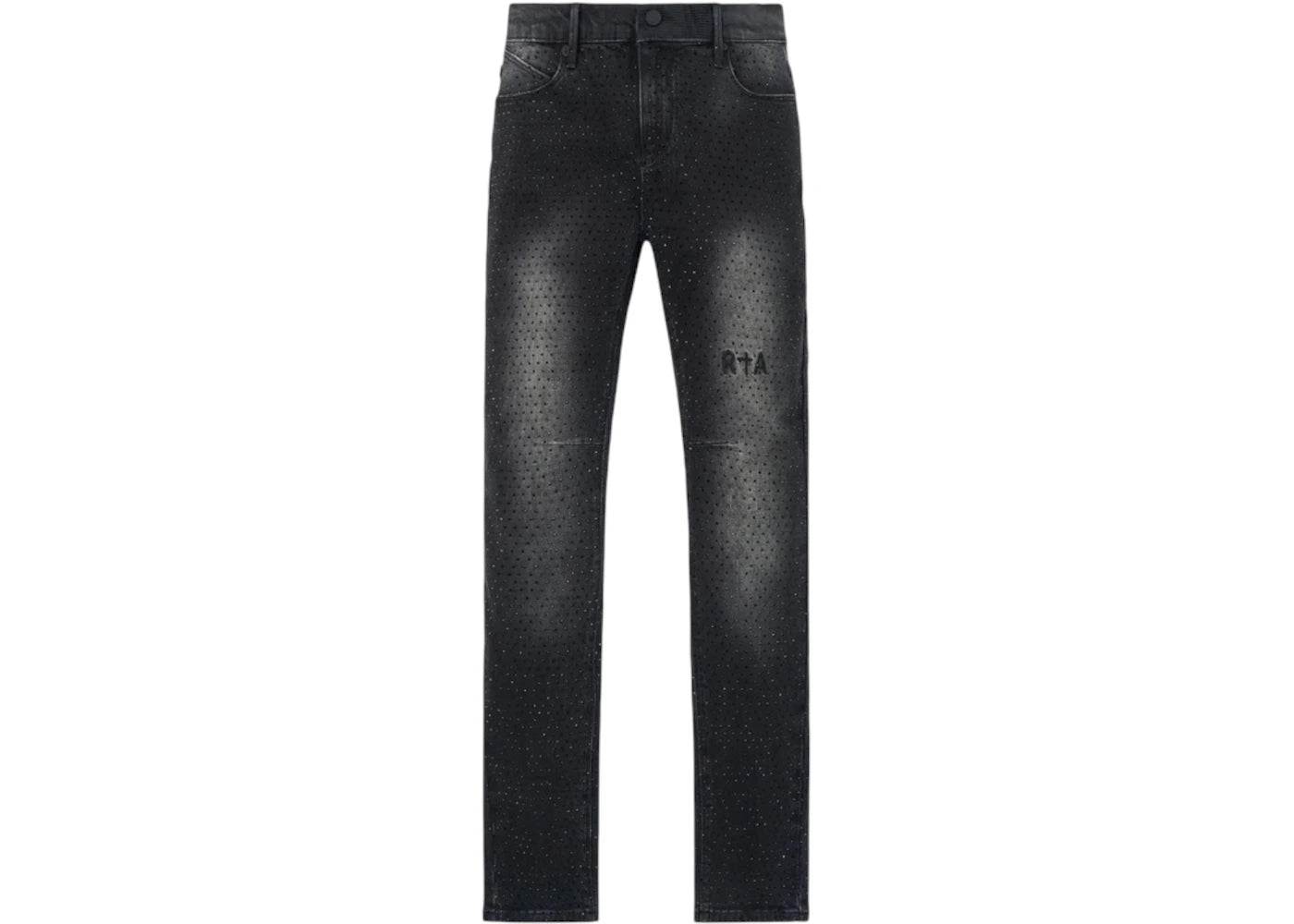 RtA Bryan Skinny Jeans Inkstone Crystal