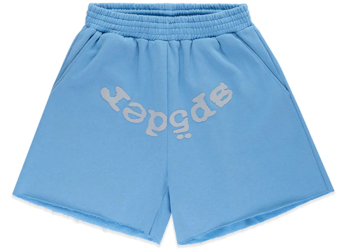 Sp5der OG Web V2 Sweatshort Dusty Blue