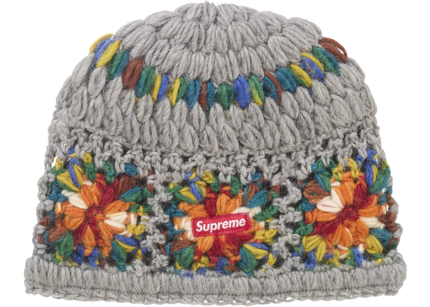 Supreme Crochet Beanie (SS25) Heather Grey