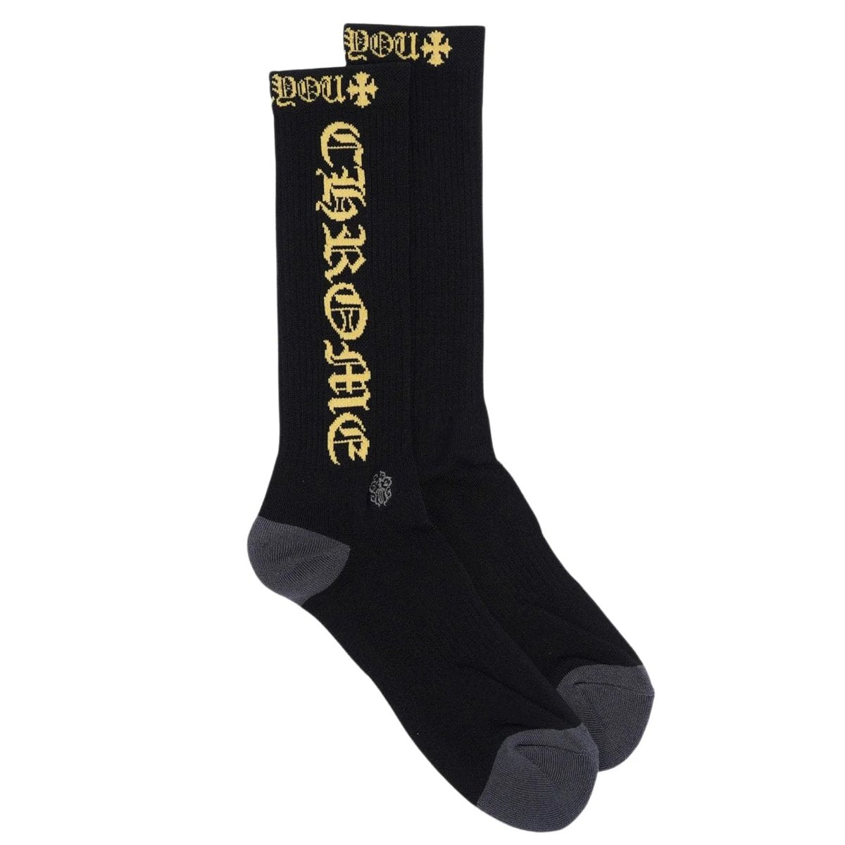 Chrome Hearts F*** You Logo Socks Black/Yellow