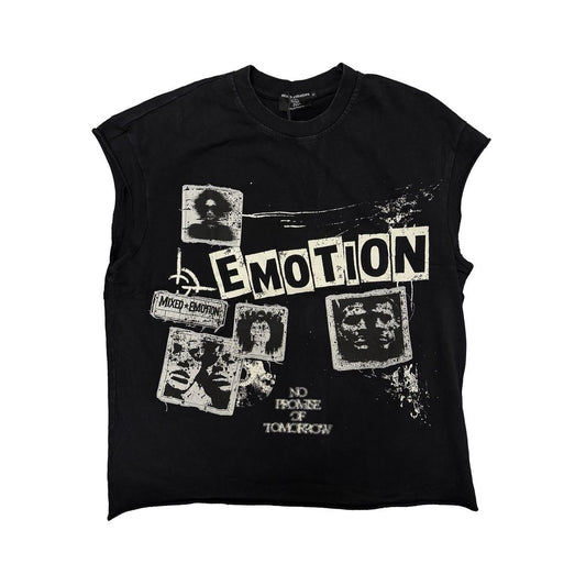 Mixed Emotion “Newspaper” Sleeveless tee