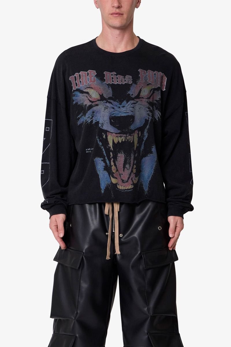 994 Wolf L/S Tee - Black