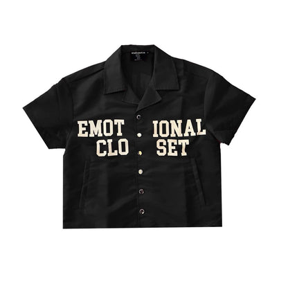 Mixed Emotion Black “Backyard” Nylon Shirt