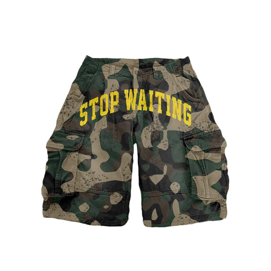STOP WAITING CAMO CARGO JORT