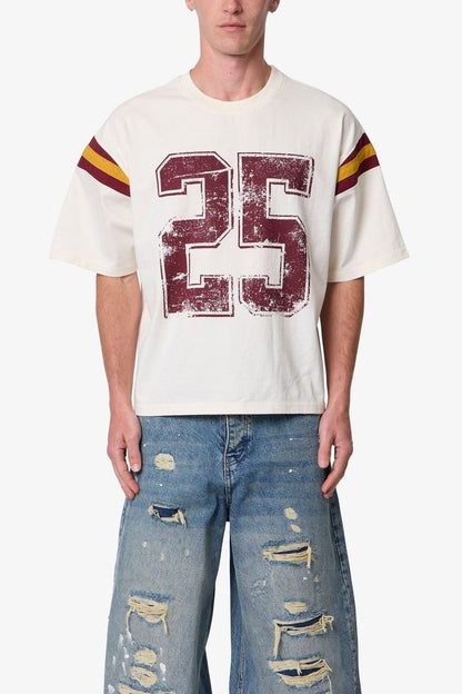 Varsity Tee - White/Red