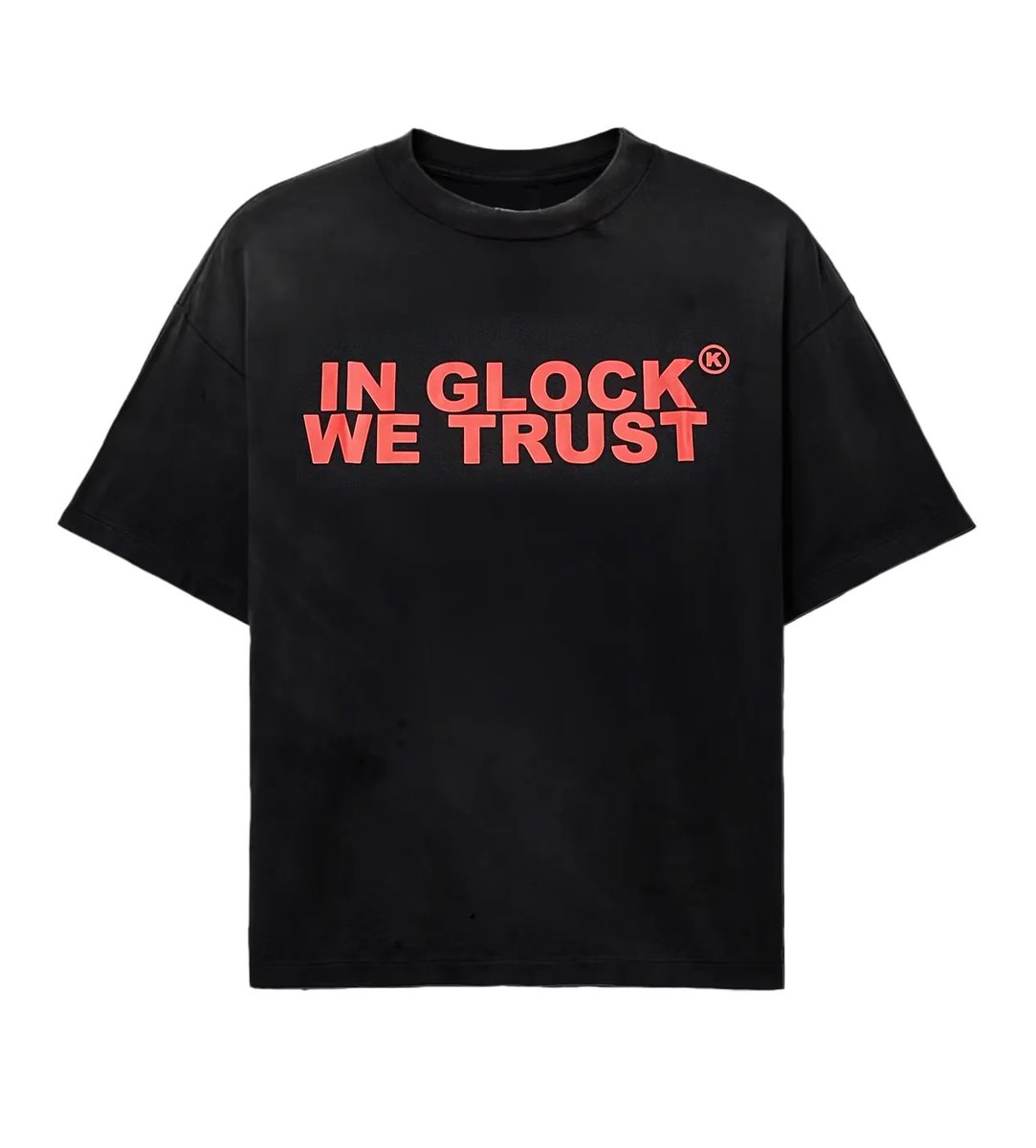 IN GLOCK WE TRUST TEE BLACK/RED