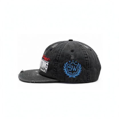 STOP WAITING Good Things Hat Washed Black