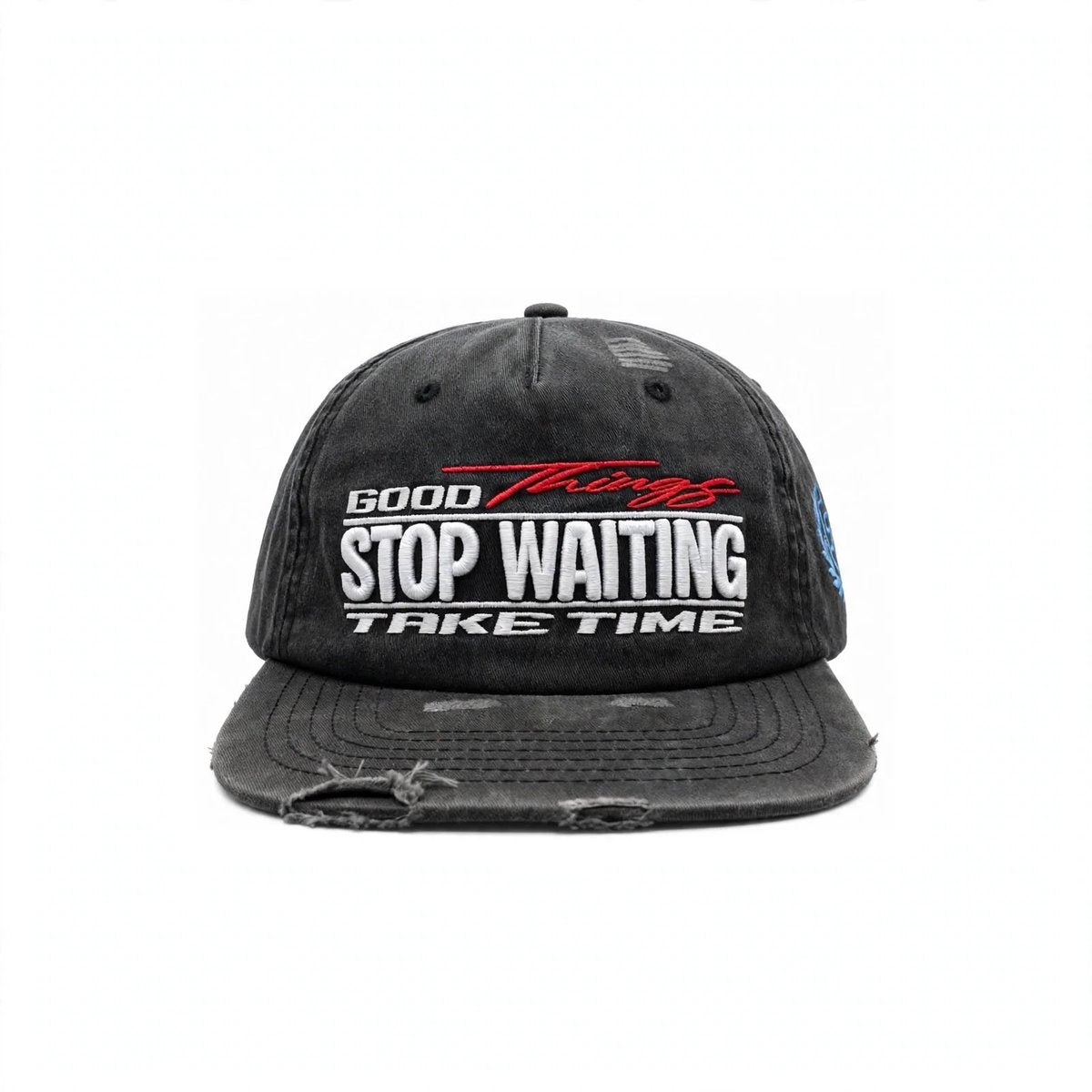STOP WAITING Good Things Hat Washed Black