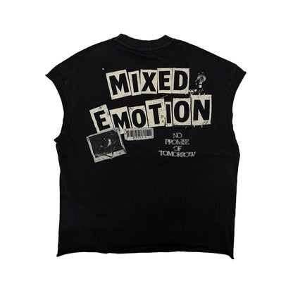 Mixed Emotion “Newspaper” Sleeveless tee