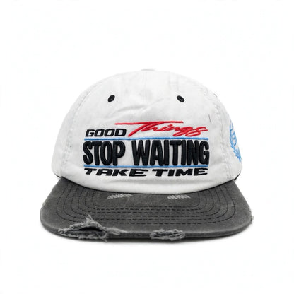 STOP WAITING  Good Things Hat White/Grey