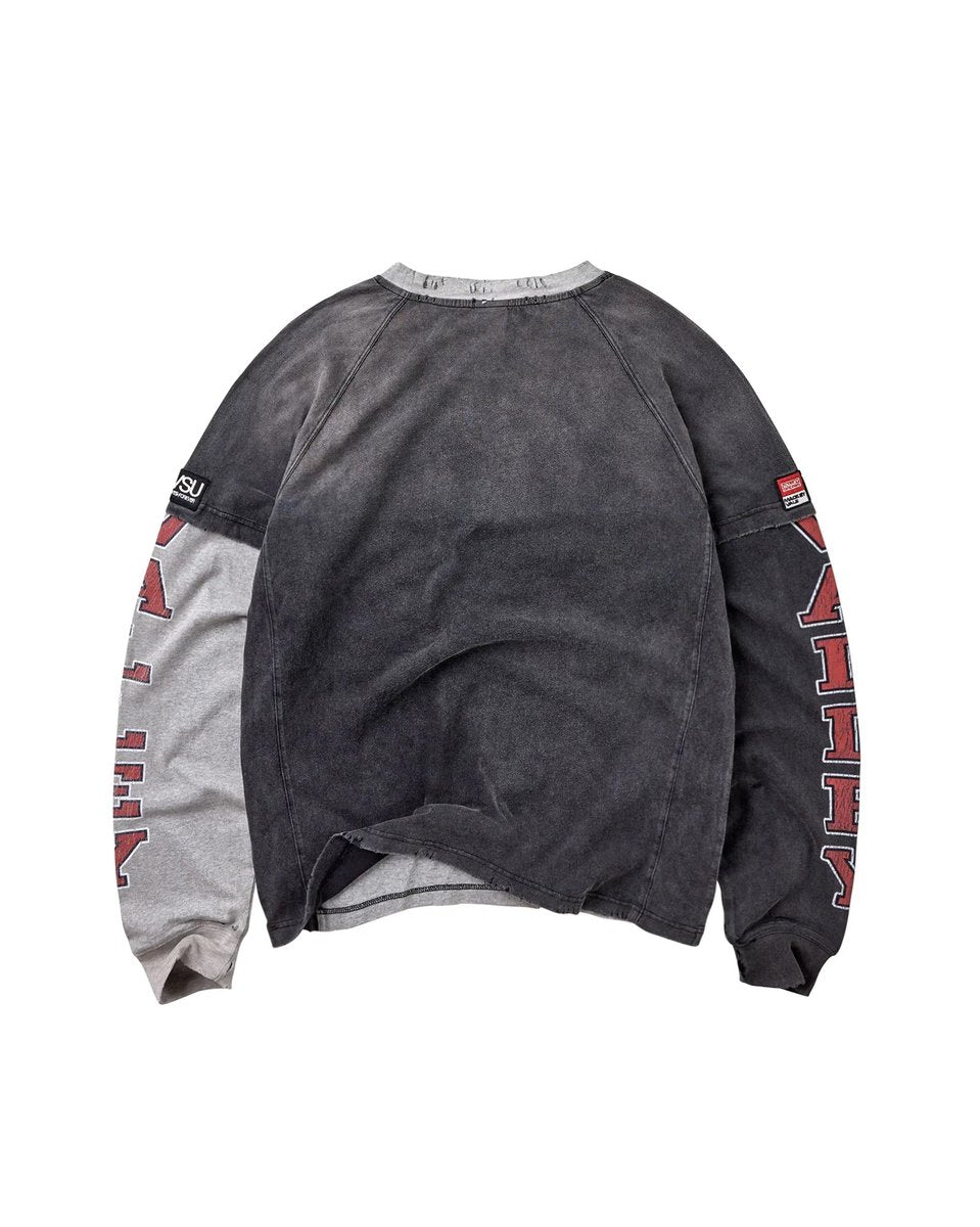 VALE FOREVER VARSITY L/S TEE BLACK/GREY
