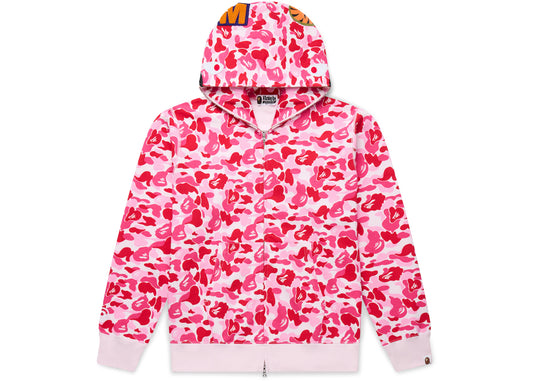 BAPE ABC Camo Shark Full Zip Hoodie Pink
