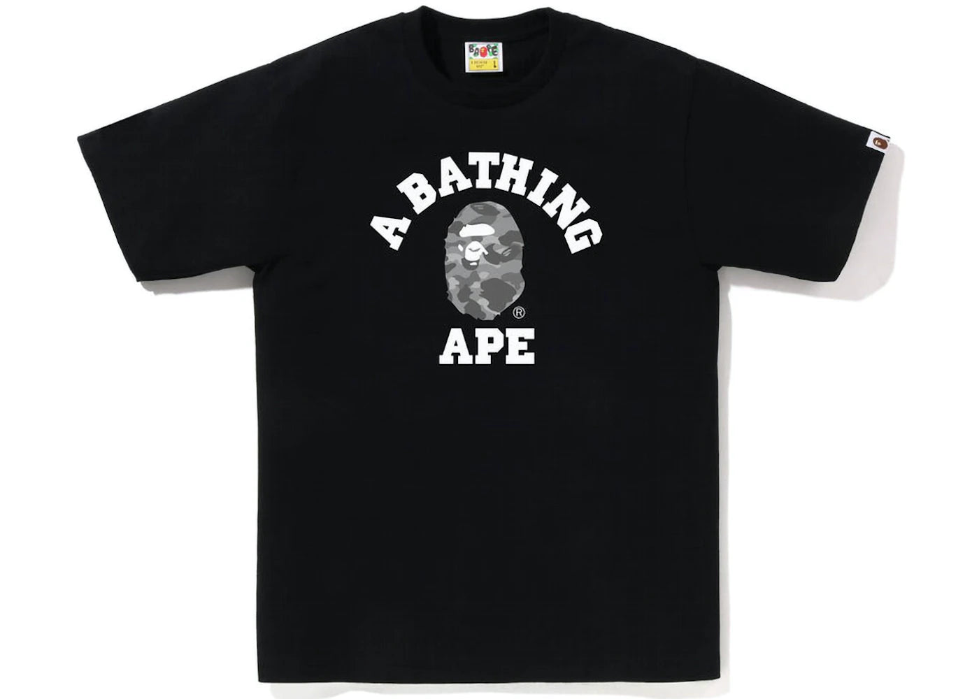 BAPE Honeycomb Camo College Tee Black/Grey