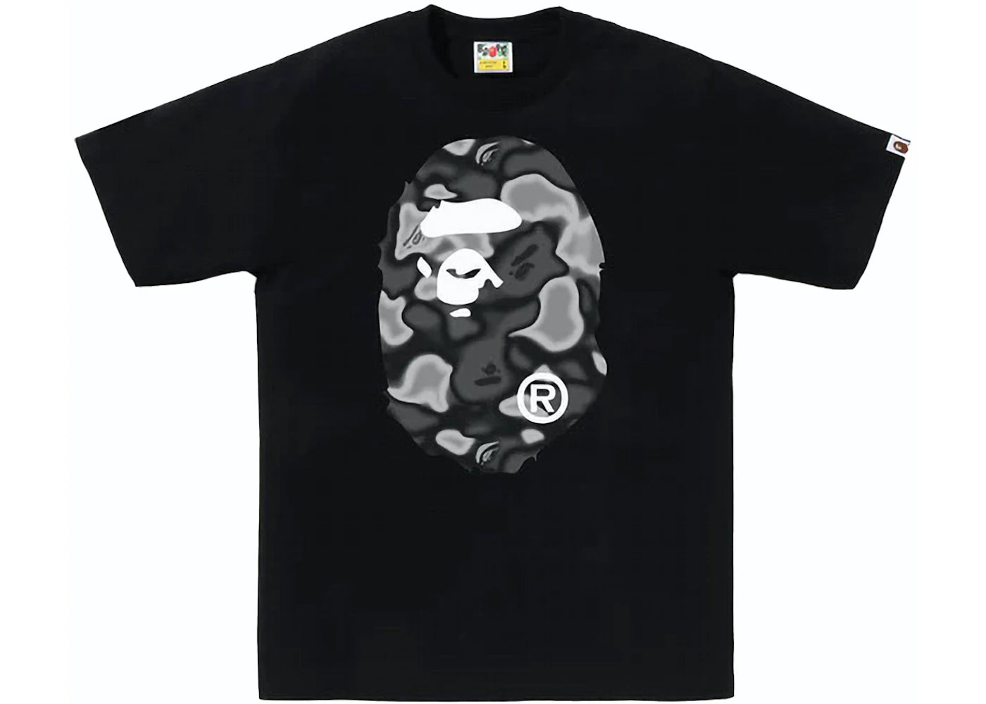 BAPE Liquid Camo Big Ape Head Tee Black