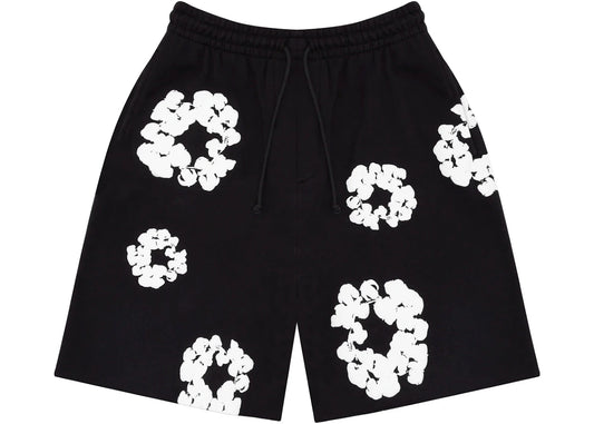 Denim Tears The Cotton Wreath Shorts Black