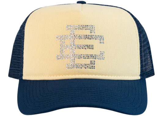 Eric Emanuel EE Swarovski Trucker Hat Blue/Silver