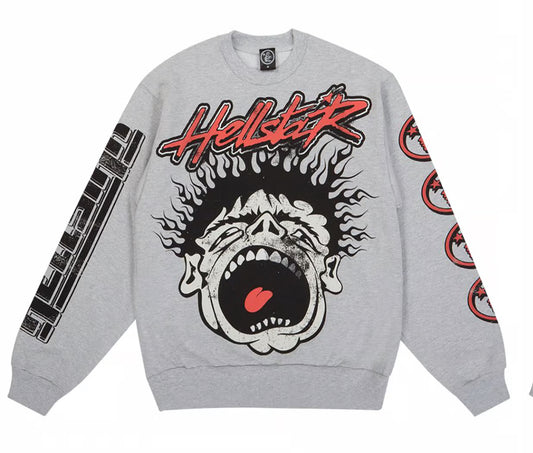 Hellstar Records Crewneck Grey