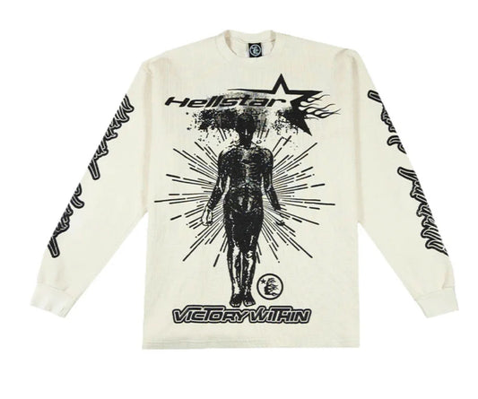 Hellstar Thermal Print Long Sleeve Cream