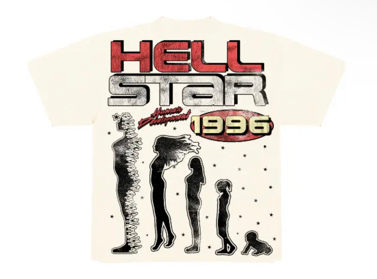 Hellstar Studios Cranium Short Sleeve Tee Shirt Cream