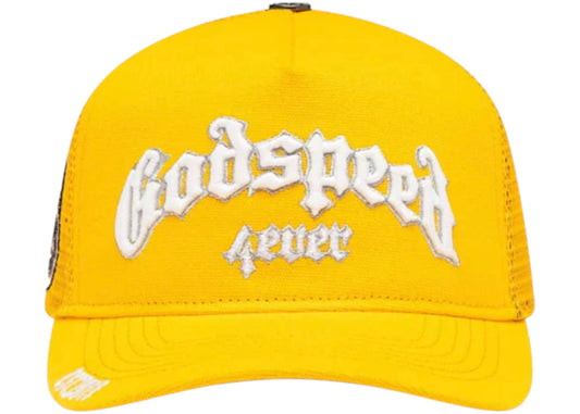Godspeed Forever Trucker Hat Yellow
