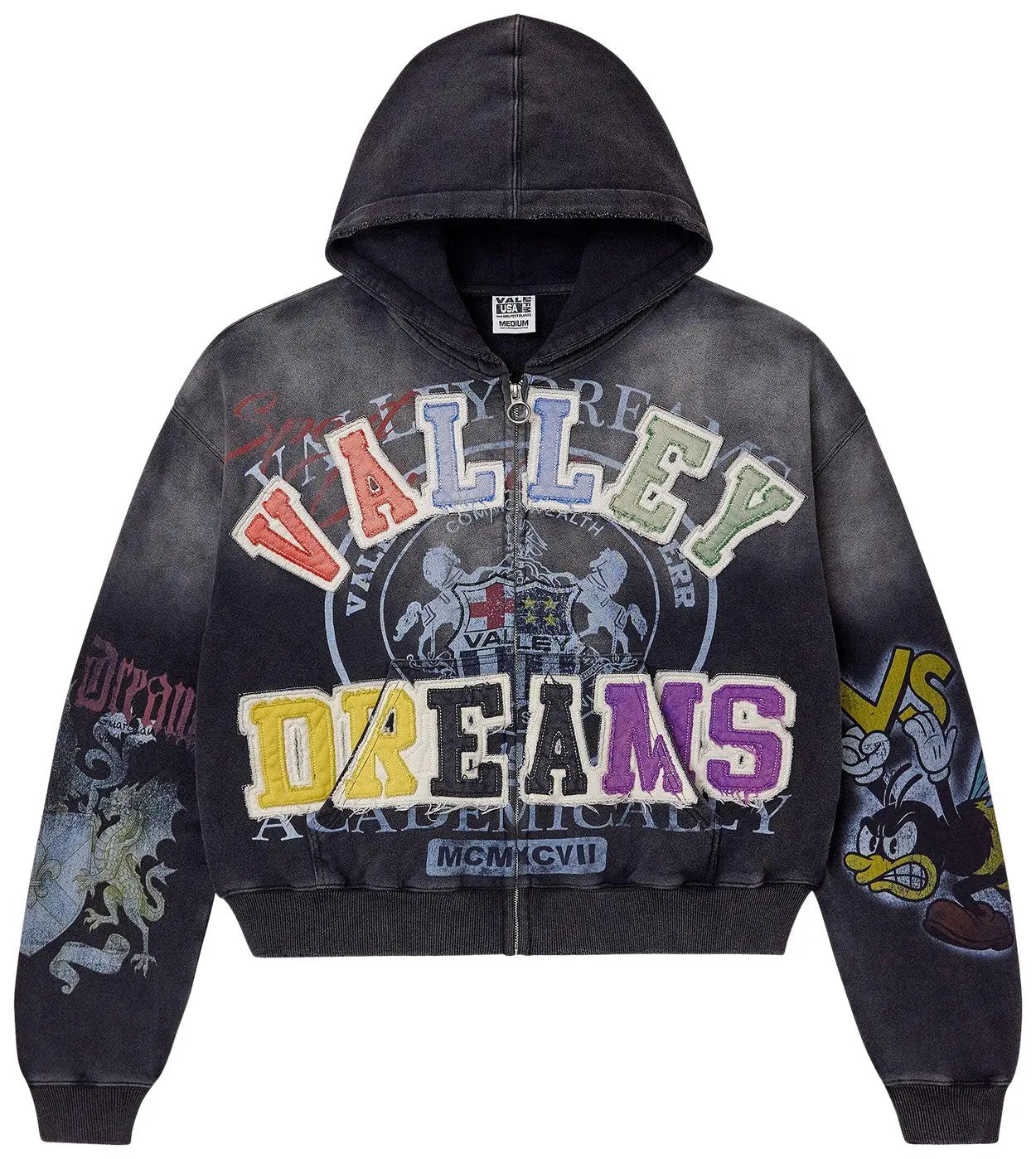 Vale Forever Blasted Zip Up 'Black'