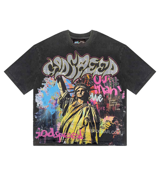 GODSPEED VANDAL TEE WASHED GREY
