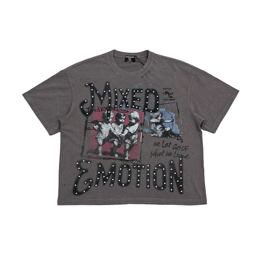 MIXED EMOTION Grey “Friends” tee