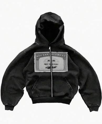 SSN Black Zip Up