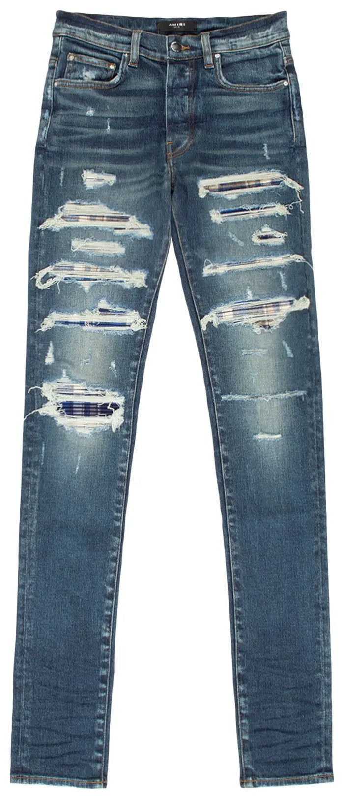 Amiri Plaid Thrasher Skinny Jean 'Deep Classic'