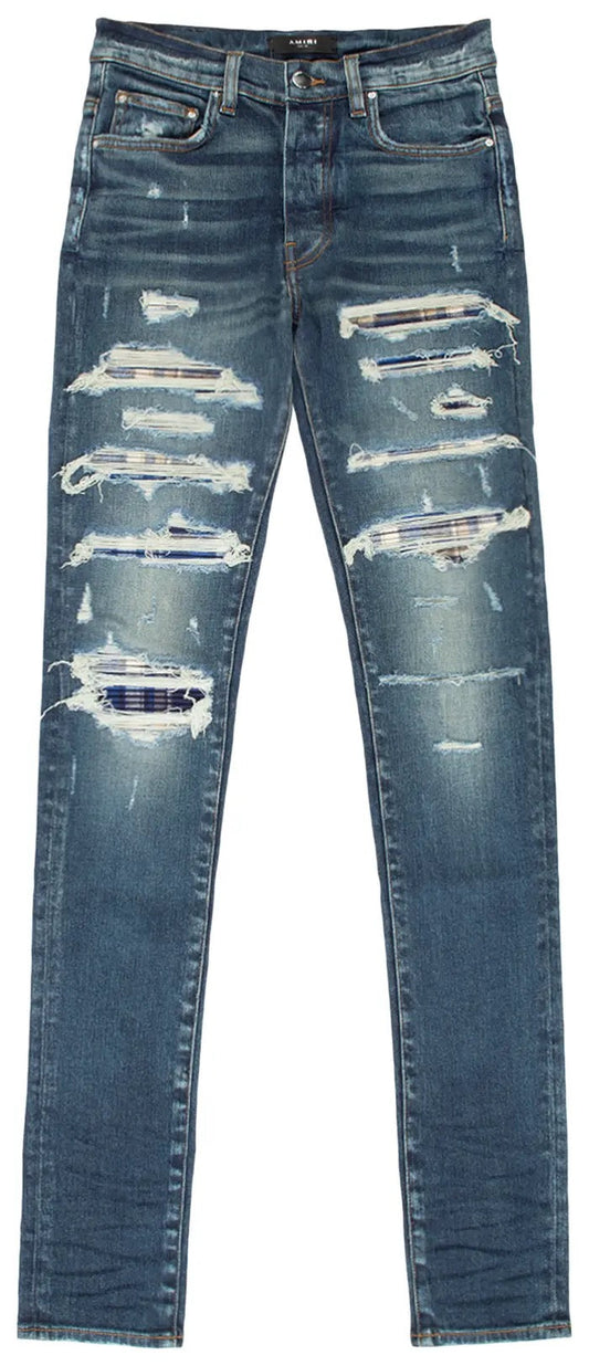 Amiri Plaid Thrasher Skinny Jean 'Deep Classic'