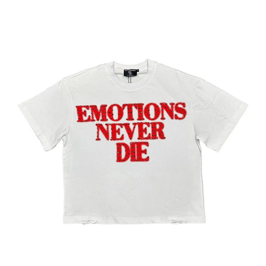 MIXED EMOTION Red END rhinestone Tee
