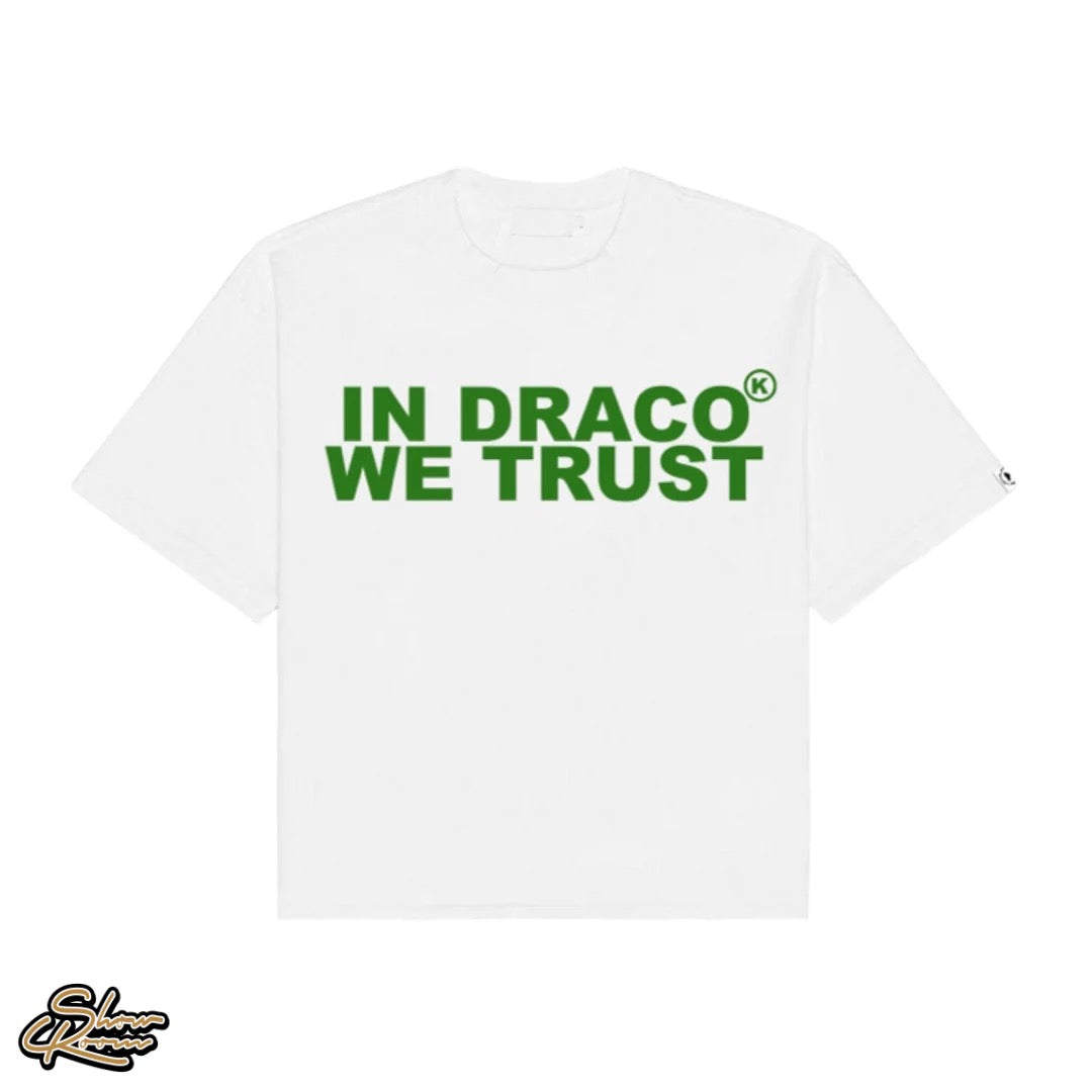 IN DRACO WE TRUST WHITE/GREEN TEE