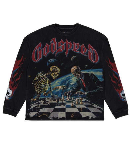 GODSPEED CHECKMATE L/S TEE GREY