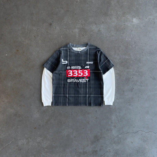 Bravest Studio Garmin Plaid Thermal Tee