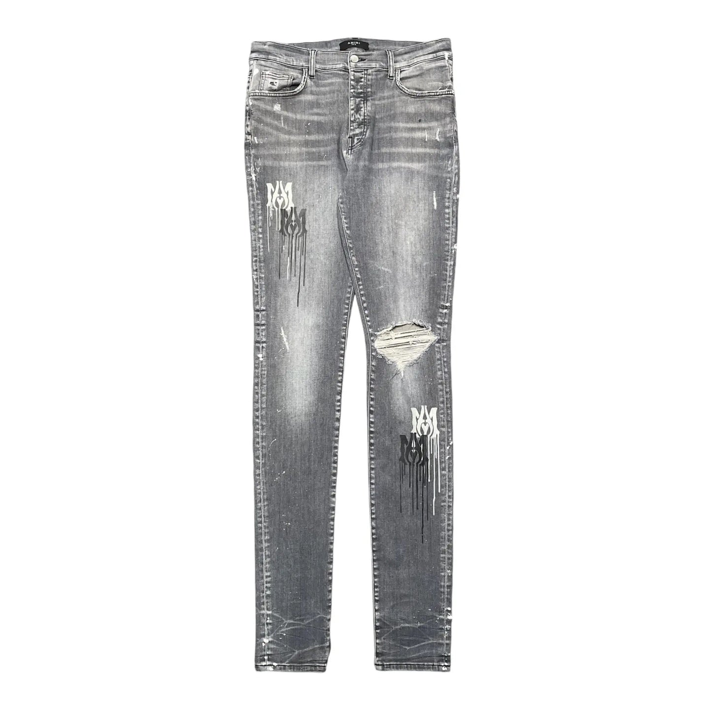 Amiri MA Stencil Jeans Grey
