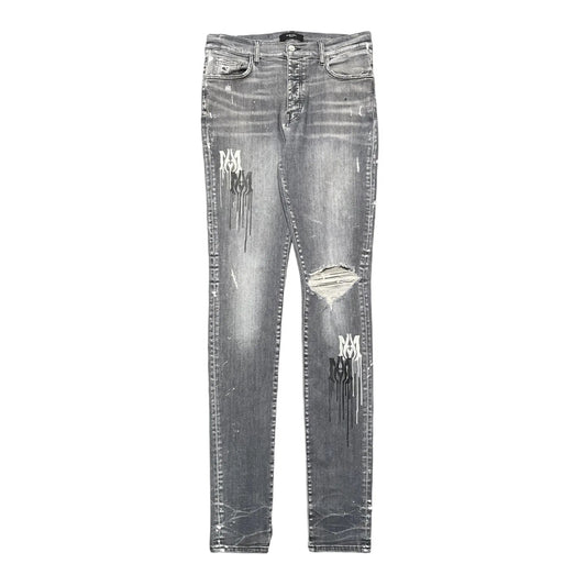 Amiri MA Stencil Jeans Grey