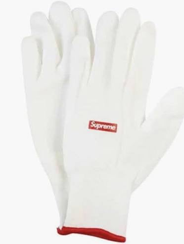 Supreme Rubberized Gloves FW20 Season Gift White Red