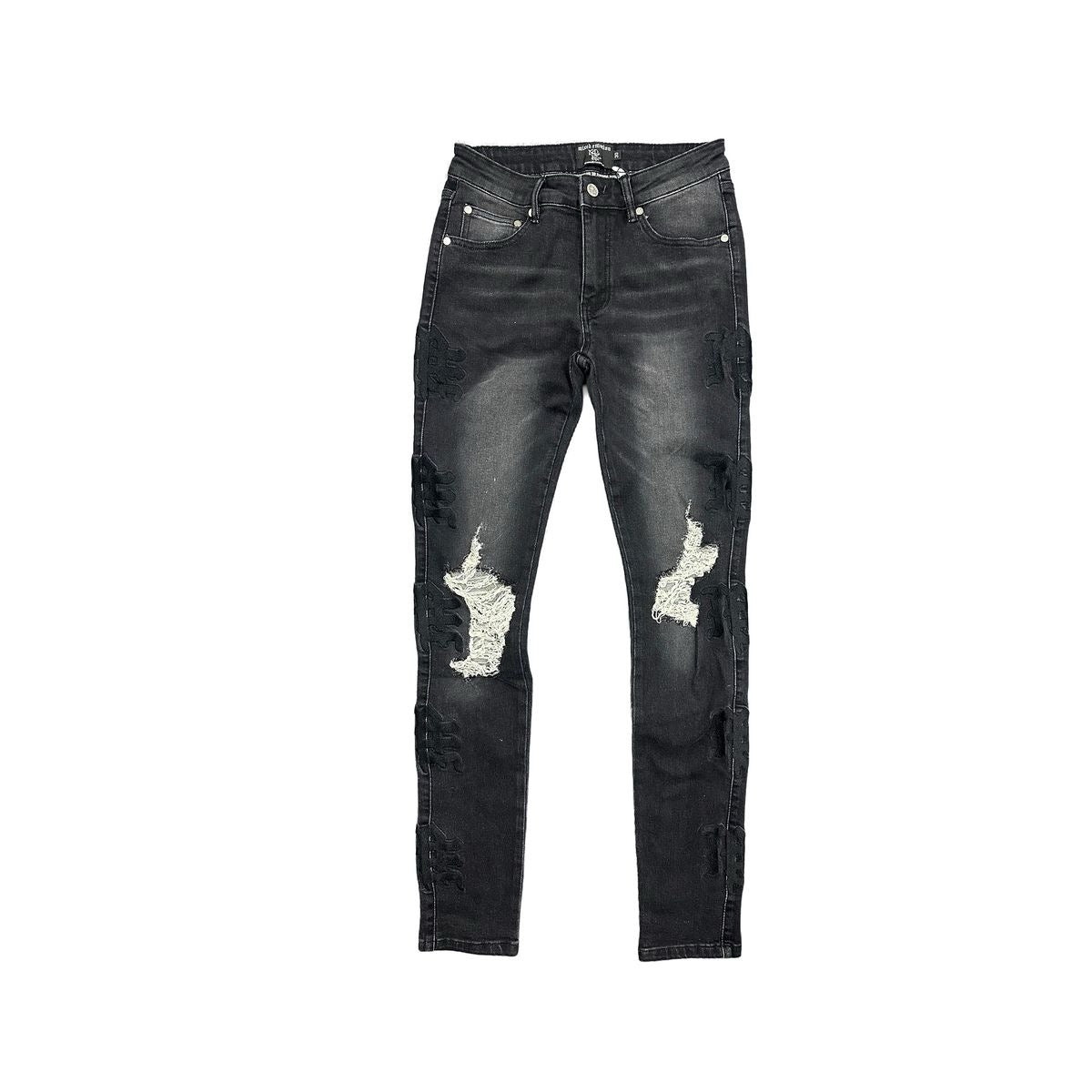 Mixed Emotion ‘Midnight’ Monogram denim